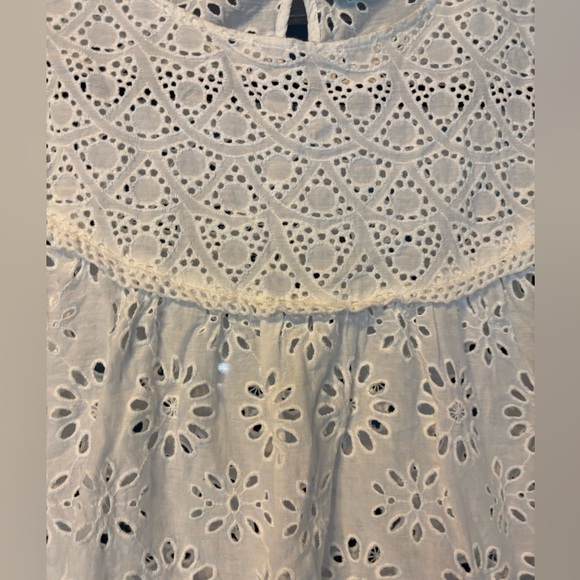 Zara Woman Long Sleeve Eyelet Ruffle Blouse Size Large - Excellent Condition - Picture 5 of 7